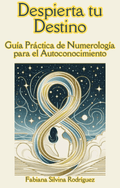 Portada del ebook 'Despierta TU Destino: Guía Práctica de Numerología' con ilustración espiritual y símbolo del número 8 dorado. Ideal para desarrollo personal y conexión espiritual.