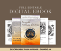 Portada del ebook 'escribí mientras dormías Un Viaje hacia una Vida Consciente' con ilustraciones interiores y formato imprimible A4.