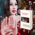 Portada del ebook 'Números Grabovoi ¿Cómo usarlos? iniciarse en ésta técnica' con fondo de mujer meditando y números flotantes, ideal para terapias alternativas y numerología.